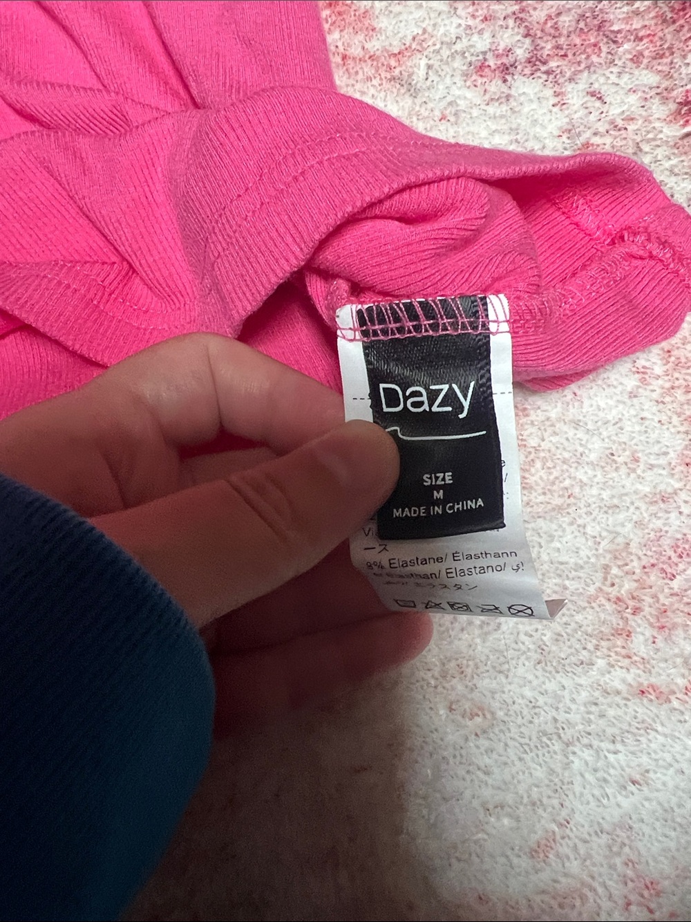 Women’s Bright Pink Racerback Ribbed Tank Top - Picture 2 of 3